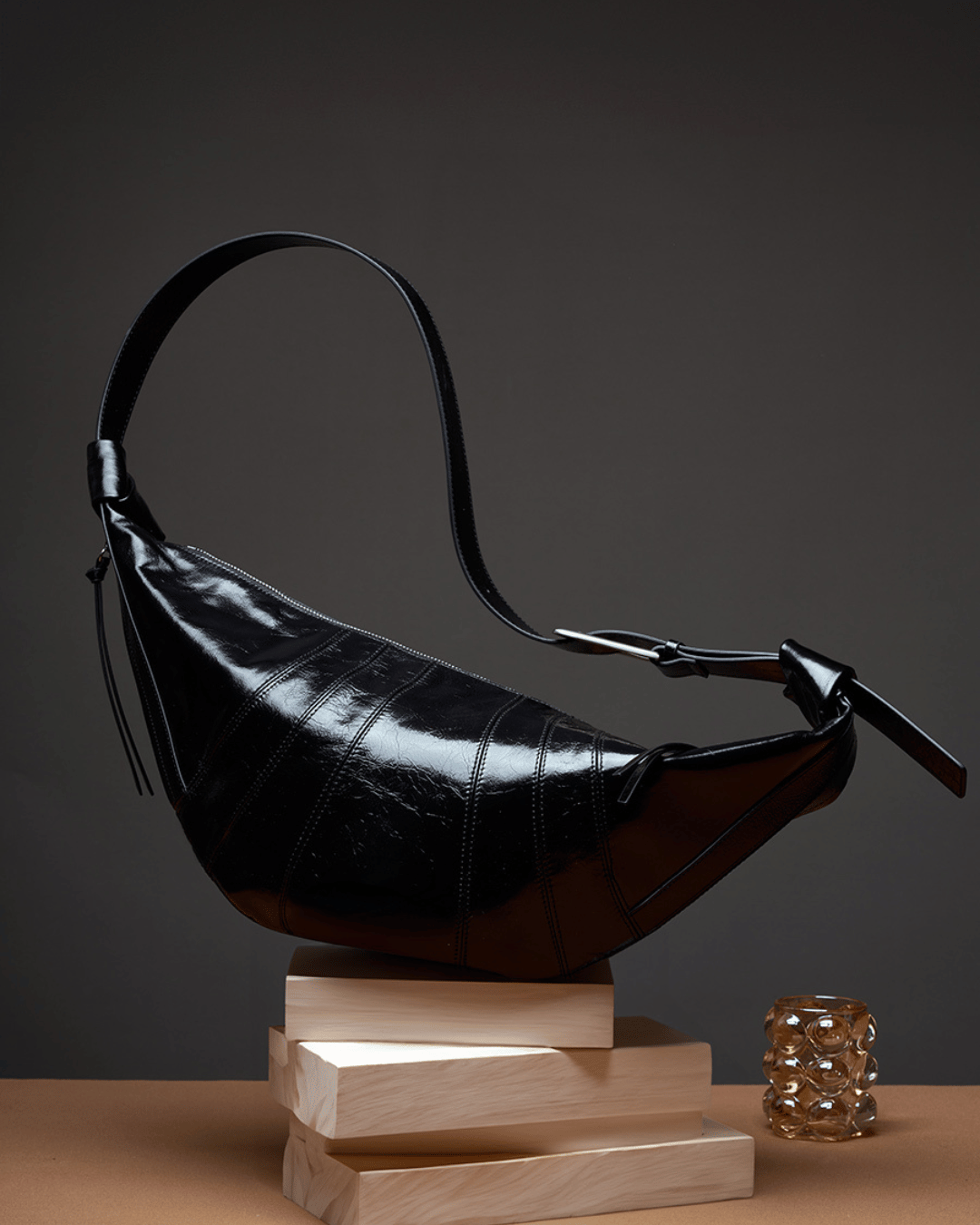 Valersia Banana Curve Lux Leather bag | For everyday use and elegance
