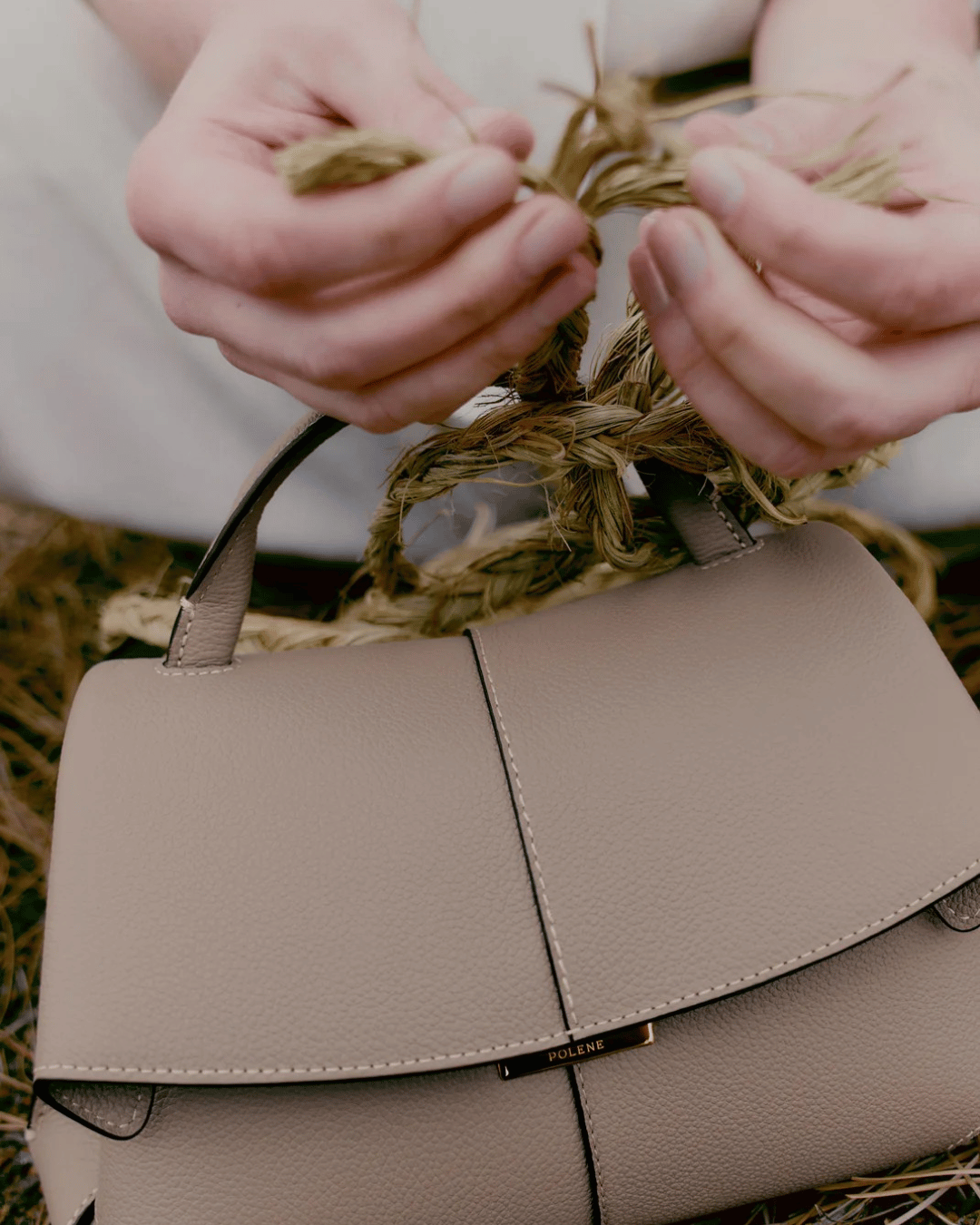 Valersia Handbag and Shoulder Bag with Flap Polène Mokki Belle | Elegant and Versatile