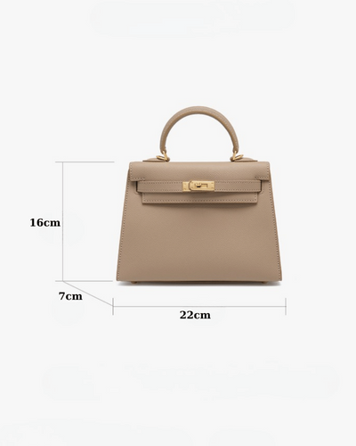 Valersia Classic Allure genuine leather bag | Elegance with gold accessories