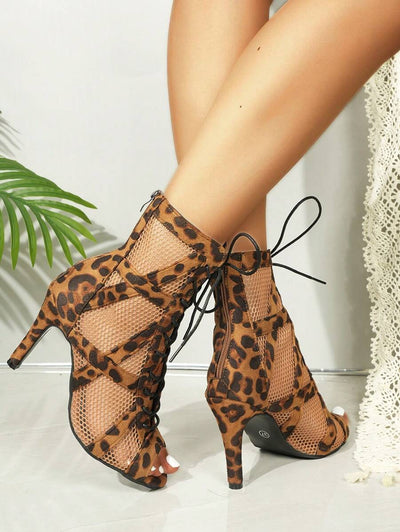 Feline | Chic Leopard Ankle Heels