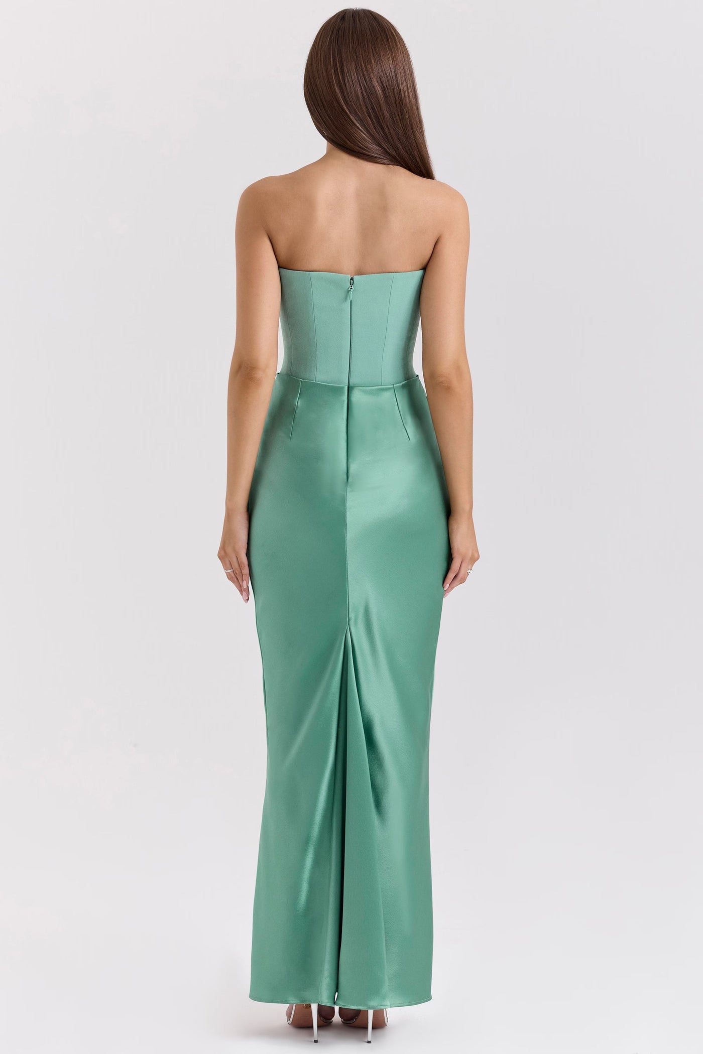 Rose Strapless Corset Maxi Dress