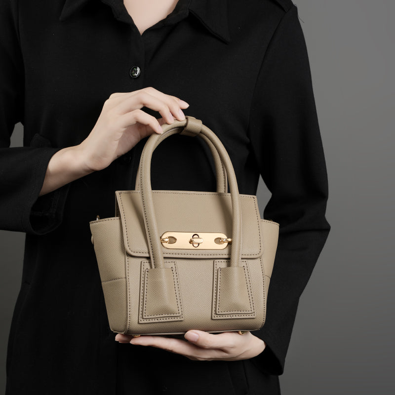 Valersia Golden Lock Touch Bag | Elegance with golden details