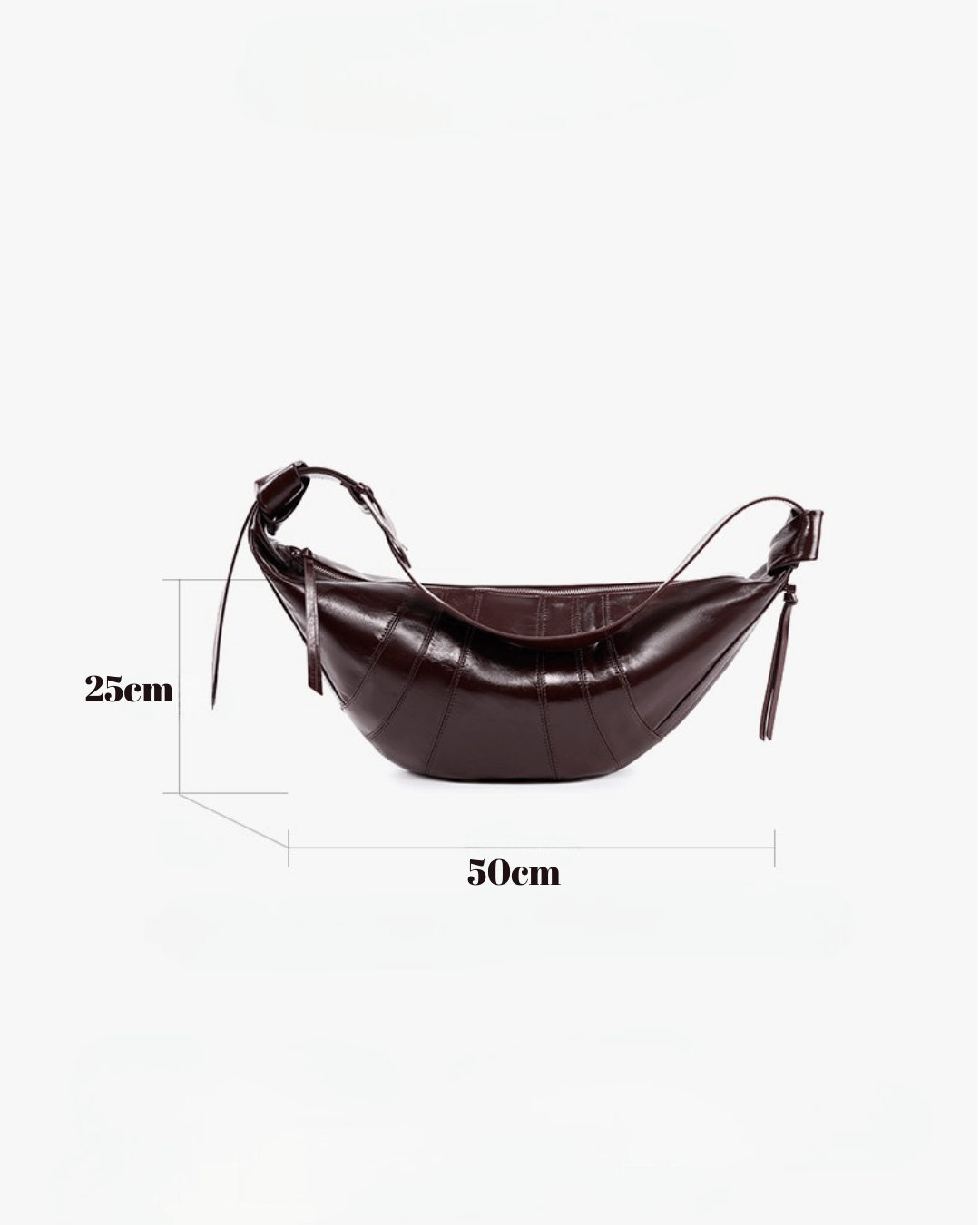 Valersia Banana Curve Lux Leather bag | For everyday use and elegance