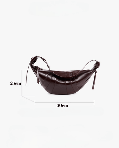 Valersia Banana Curve Lux Leather bag | For everyday use and elegance