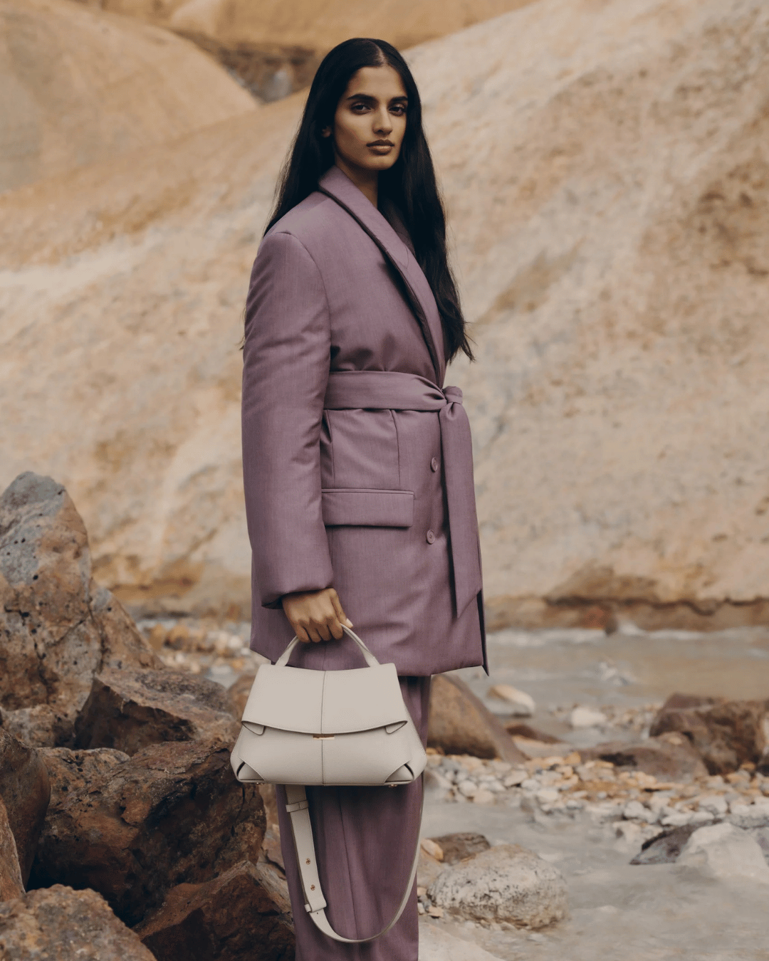 Valersia Handbag and Shoulder Bag with Flap Polène Mokki Belle | Elegant and Versatile