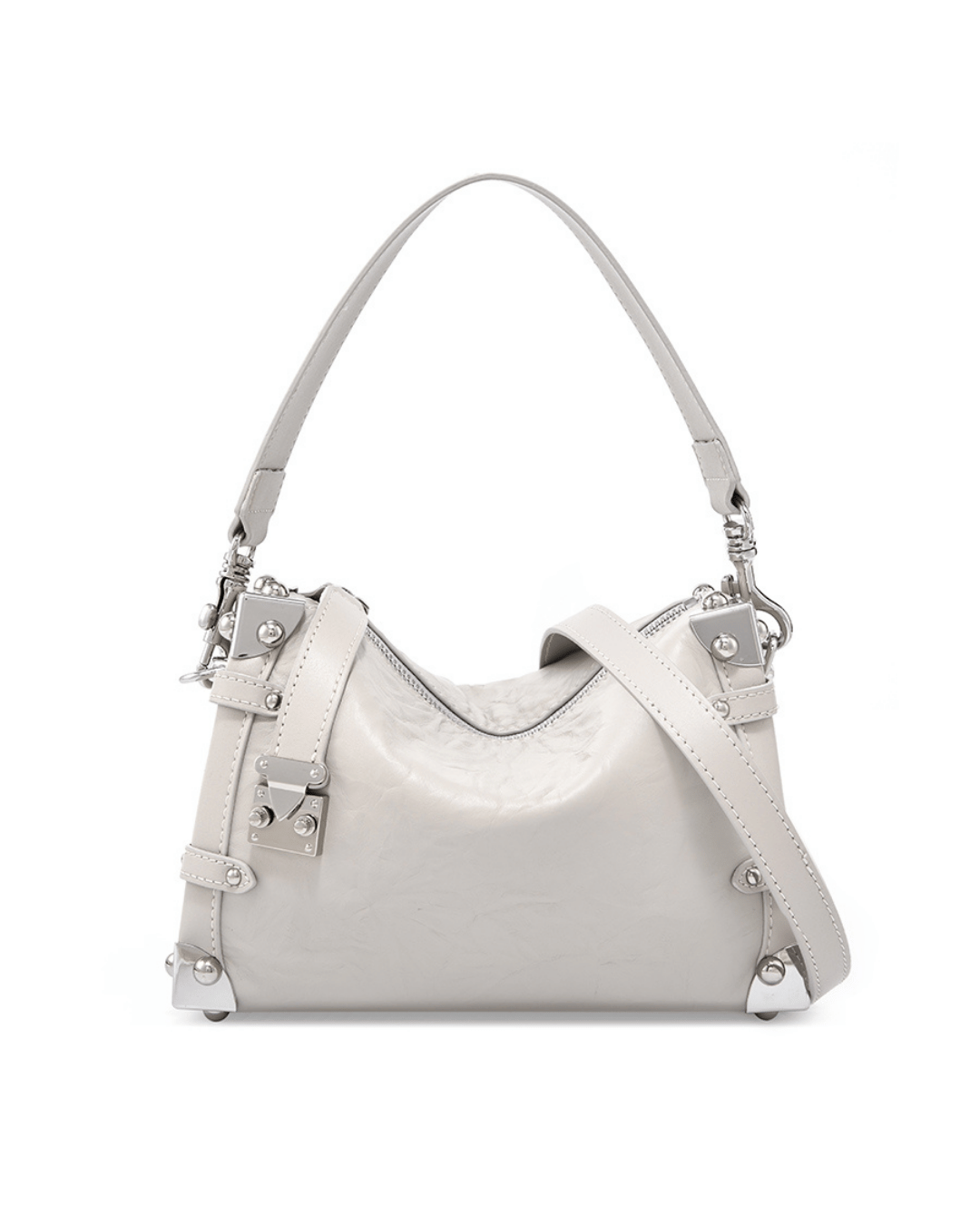 Valersia Silvery Edge wrinkled leather bag | Elegant and original design
