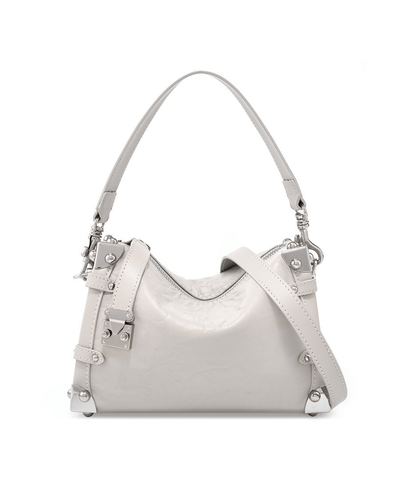 Valersia Silvery Edge wrinkled leather bag | Elegant and original design