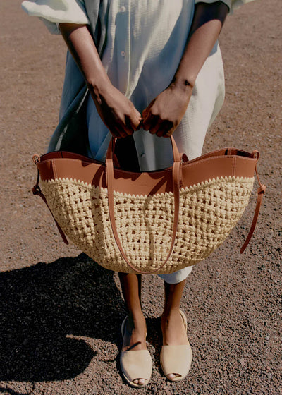 Valersia Polène bag in genuine woven leather | Elegant design and spacious