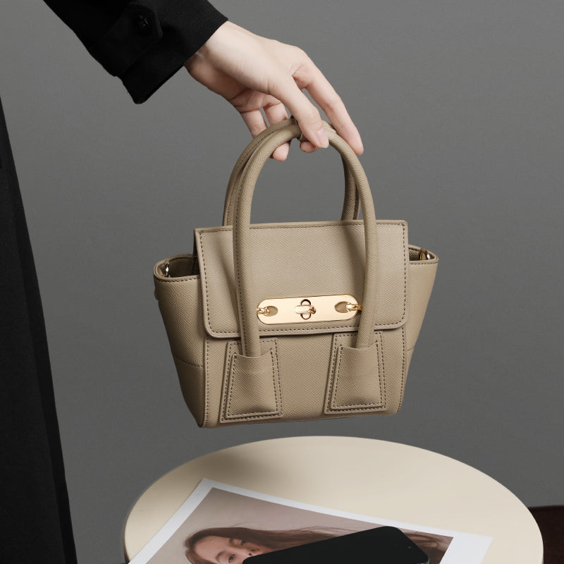 Valersia Golden Lock Touch Bag | Elegance with golden details