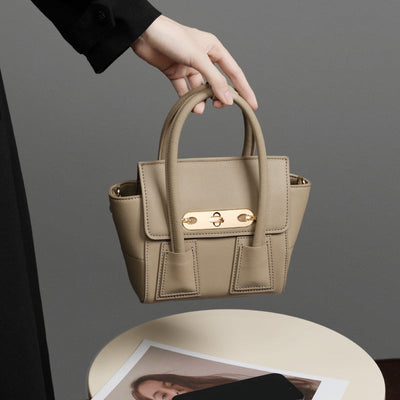 Valersia Golden Lock Touch Bag | Elegance with golden details