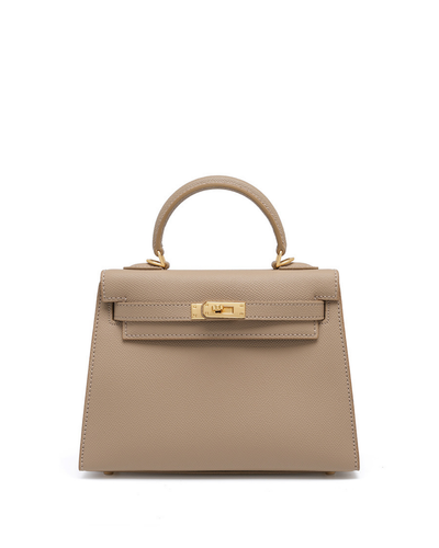 Valersia Classic Allure genuine leather bag | Elegance with gold accessories
