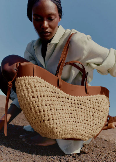 Valersia Polène bag in genuine woven leather | Elegant design and spacious