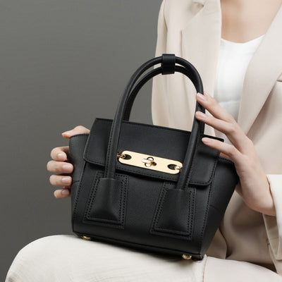 Valersia Golden Lock Touch Bag | Elegance with golden details