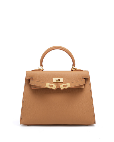 Valersia Classic Allure genuine leather bag | Elegance with gold accessories