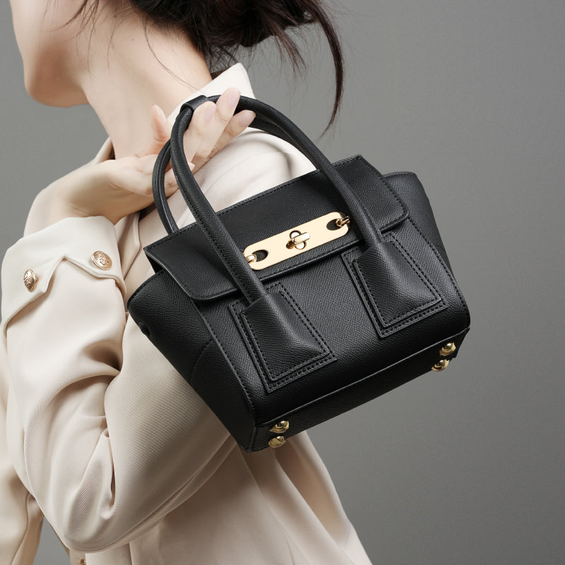 Valersia Golden Lock Touch Bag | Elegance with golden details
