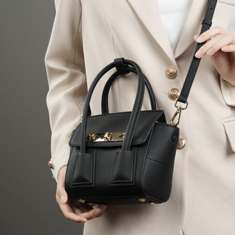 Valersia Golden Lock Touch Bag | Elegance with golden details