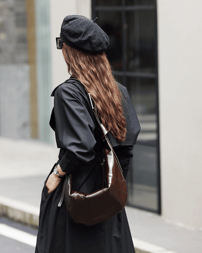 Valersia Banana Curve Lux Leather bag | For everyday use and elegance