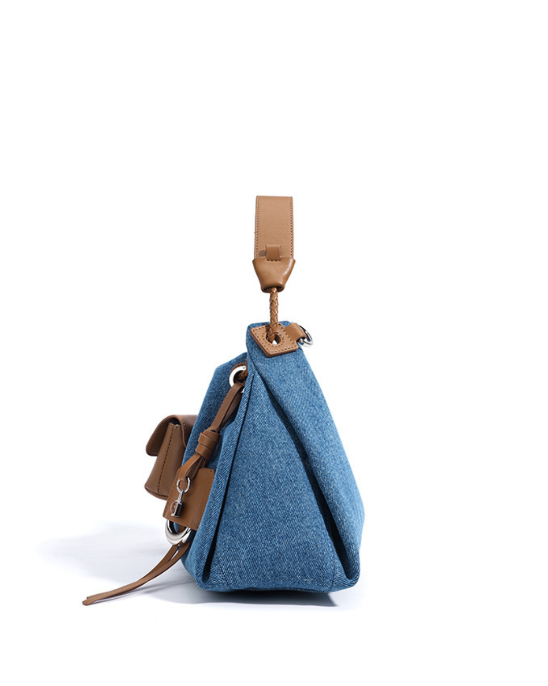 Valersia Breeze Denim Gather Shoulder Bag | Elegant and Functional Design