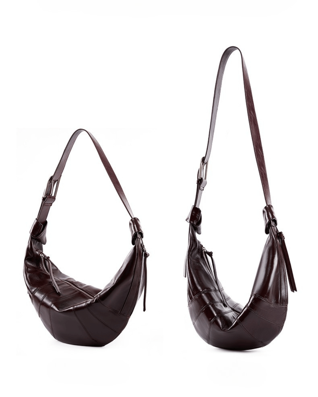 Valersia Banana Curve Lux Leather bag | For everyday use and elegance