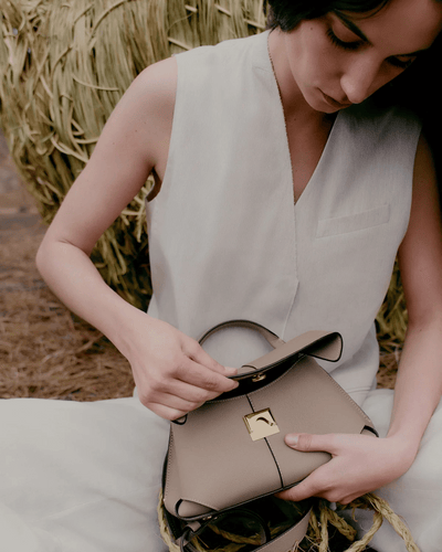 Valersia Handbag and Shoulder Bag with Flap Polène Mokki Belle | Elegant and Versatile