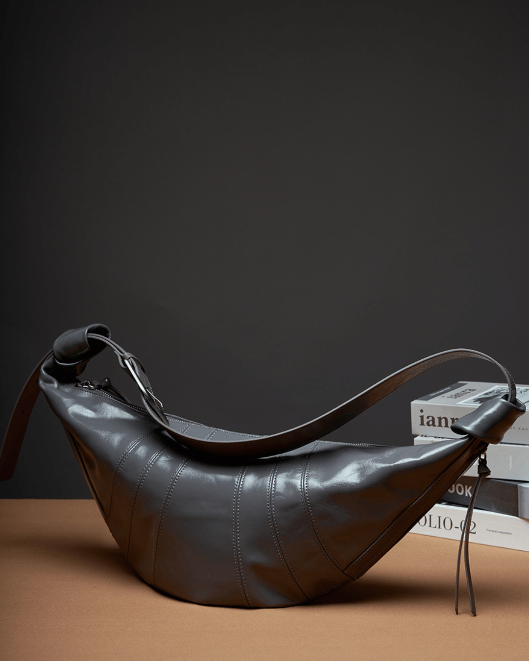 Valersia Banana Curve Lux Leather bag | For everyday use and elegance