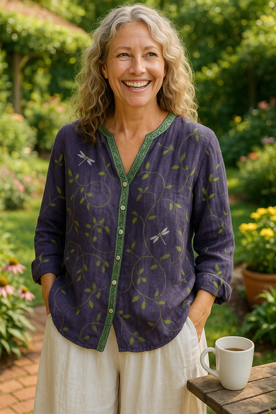 Fern | Easygoing V-Neck Blouse – Classic Elegance, Unmatched Comfort