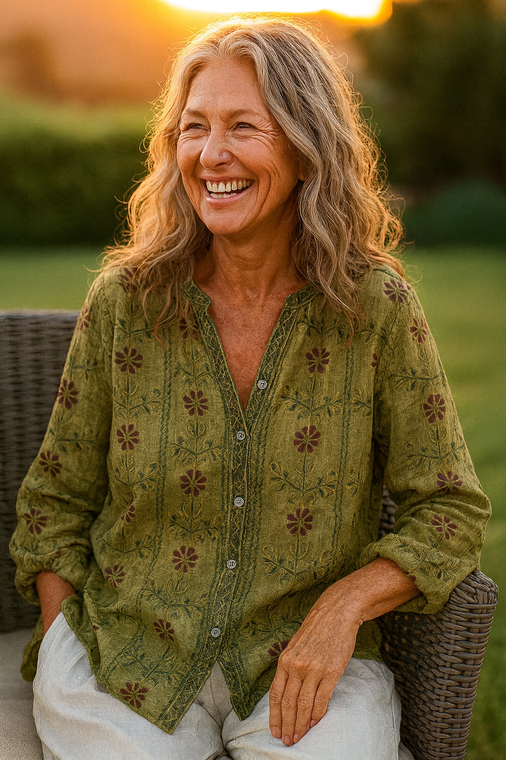 Fern | Easygoing V-Neck Blouse – Classic Elegance, Unmatched Comfort