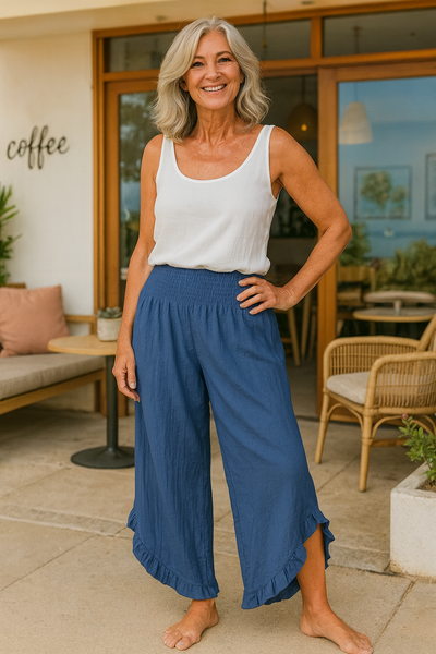 Tavina | Relaxed Cotton-Linen Trousers