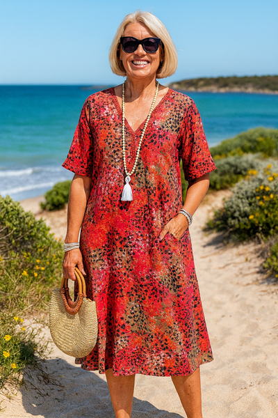 Mary | Chic Midi Dress - Tummy Control Design