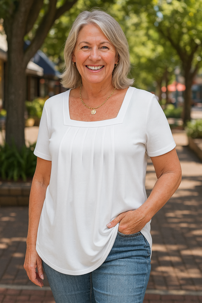 Colleen | Pleated Comfort Top - Your Go-To for Everyday Confidence