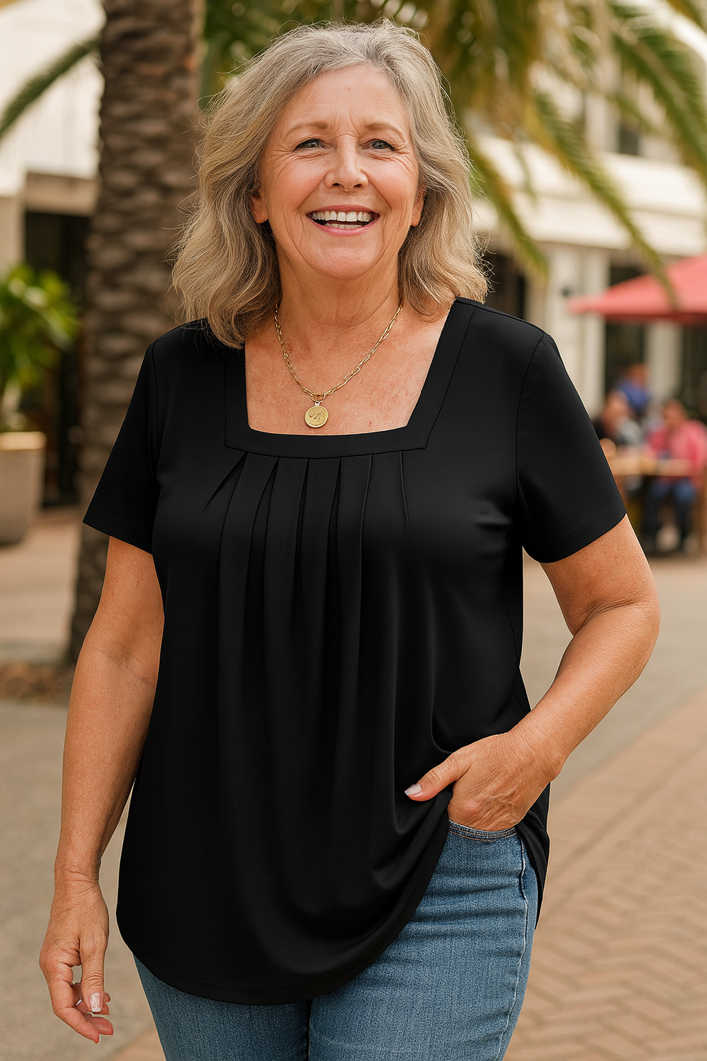 Colleen | Pleated Comfort Top - Your Go-To for Everyday Confidence