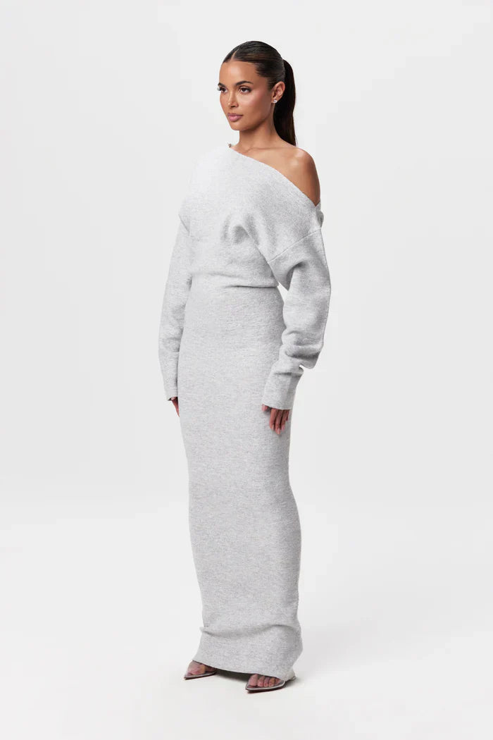 Knit Off-Shoulder Maxi