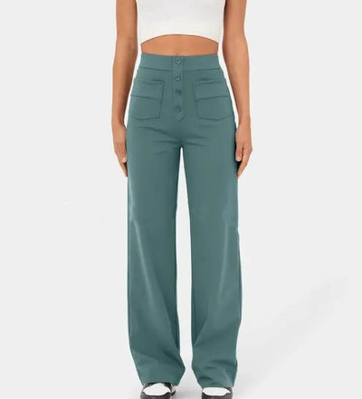 Marjorie | High-Waisted Stretch Trousers – No-Pill Fabric for Timeless Confidence