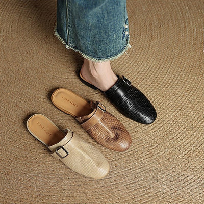 Hailey Genuine Leather Mules