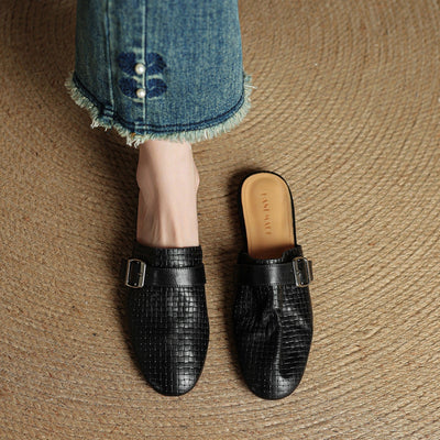 Hailey Genuine Leather Mules