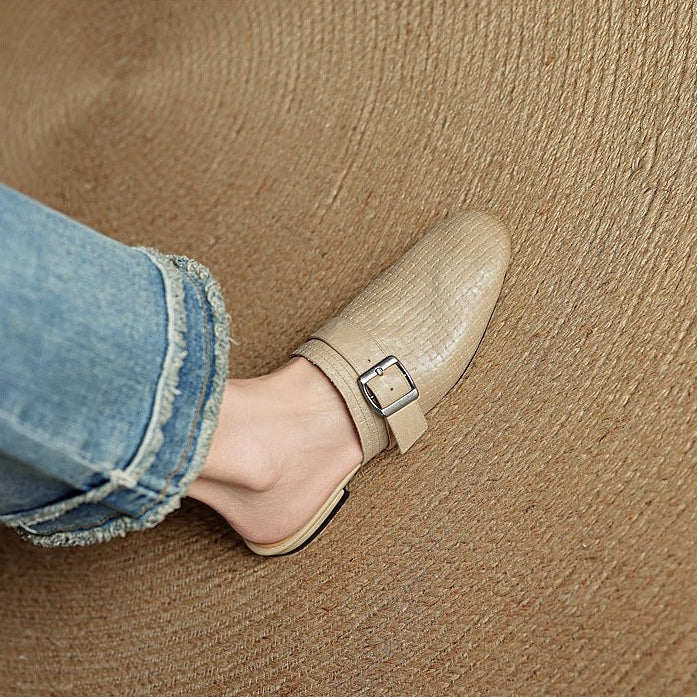 Hailey Genuine Leather Mules