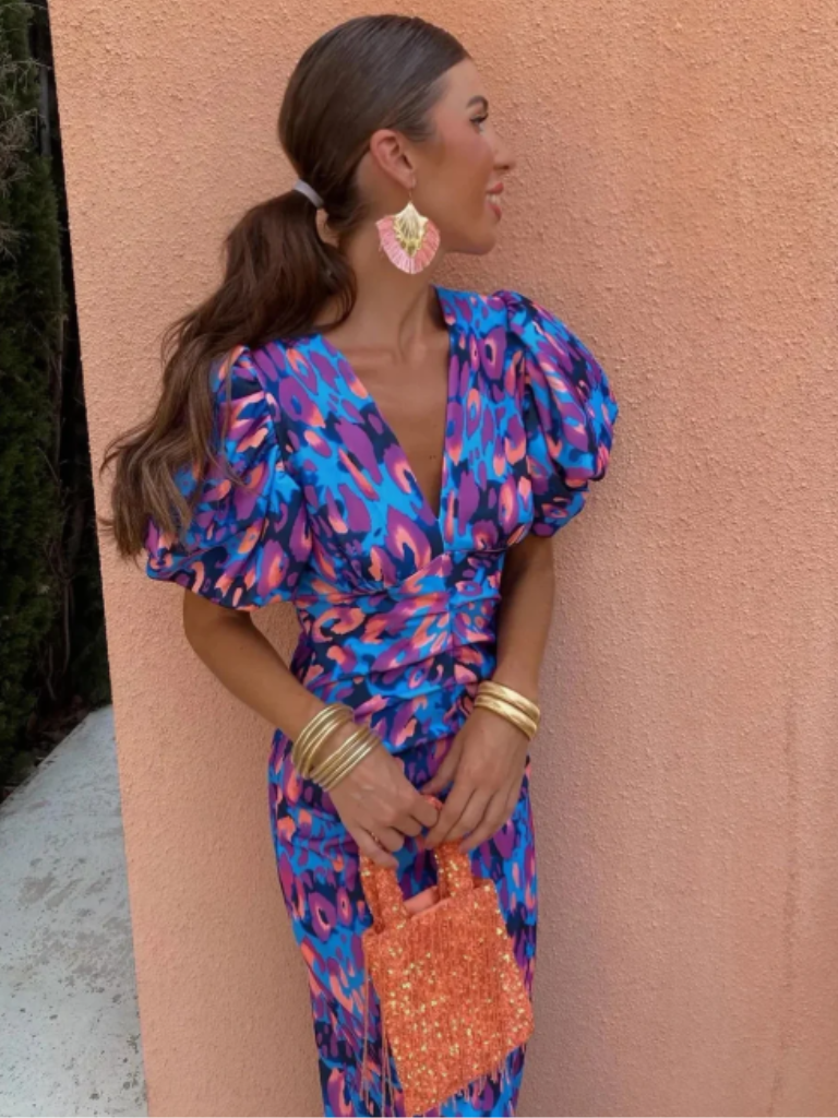 Ursula | Vivid Ruched Midi