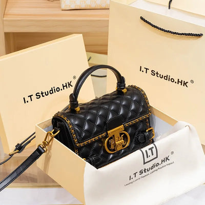 Valersia Diamond quilted handbag and shoulder bag with chain detail