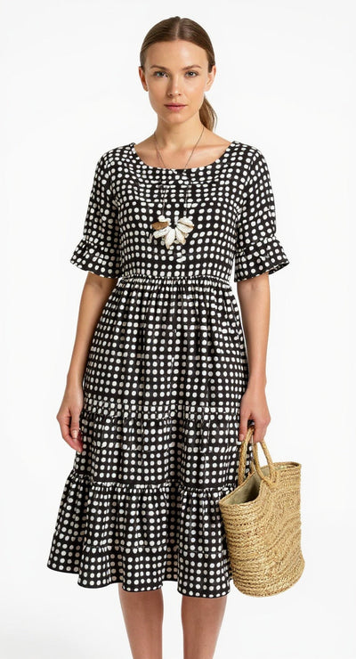 Blythea | Relaxed Tiered Midi Dress