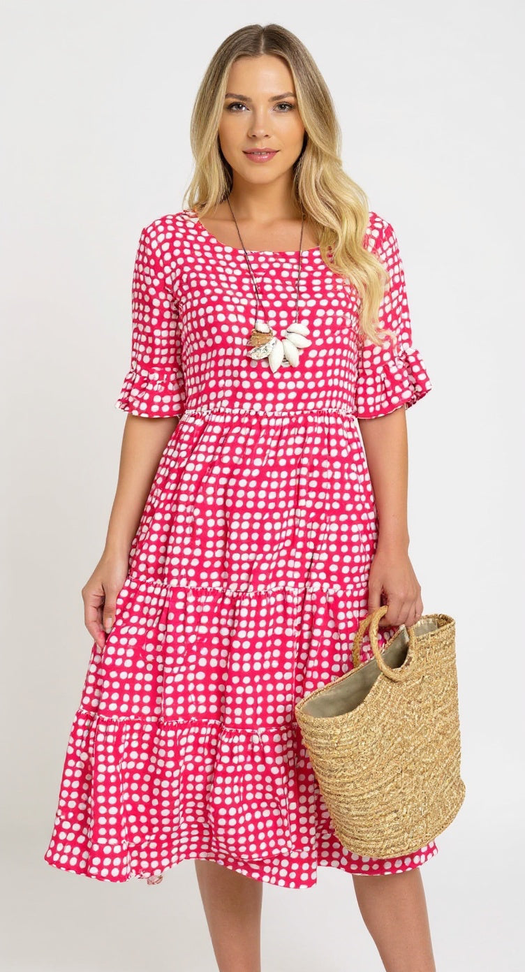 Blythea | Relaxed Tiered Midi Dress