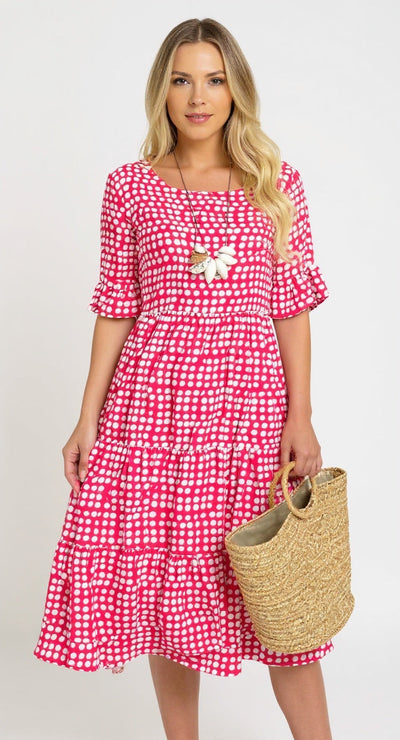 Blythea | Relaxed Tiered Midi Dress