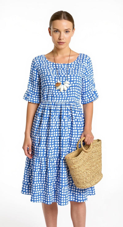 Blythea | Relaxed Tiered Midi Dress