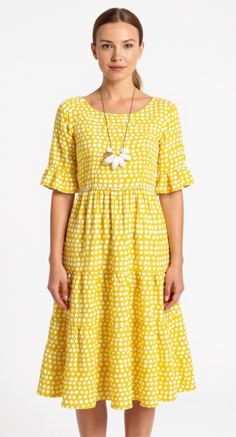 Blythea | Relaxed Tiered Midi Dress