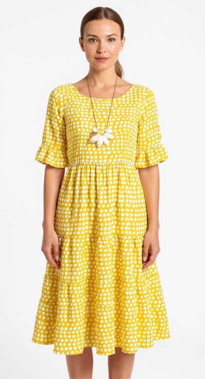 Blythea | Relaxed Tiered Midi Dress