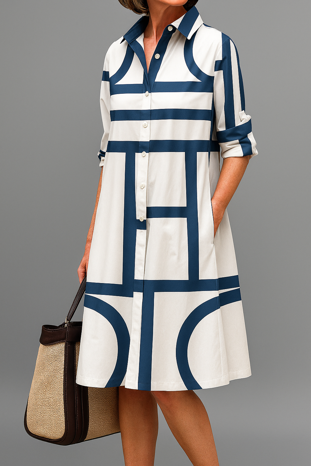 Jania – Chic Midi Dress for Effortless Elegance