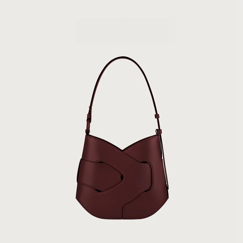Valersia Polène Nodde Hobo Genuine Leather Bag | Elegant Design with Refined Details