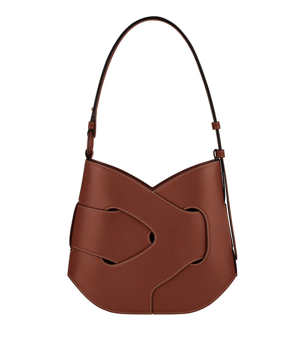 Valersia Polène Nodde Hobo Genuine Leather Bag | Elegant Design with Refined Details