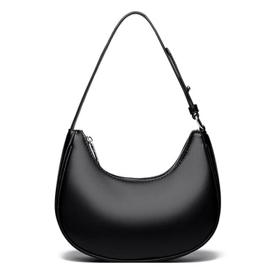 Valersia Half-moon shaped leather bag | Modern design with adjustable shoulder strap